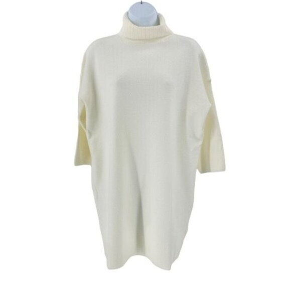 Pomander Place NEW Winter White Vivianne Turtleneck Sweater Mini Dress Size XS - Picture 4 of 10